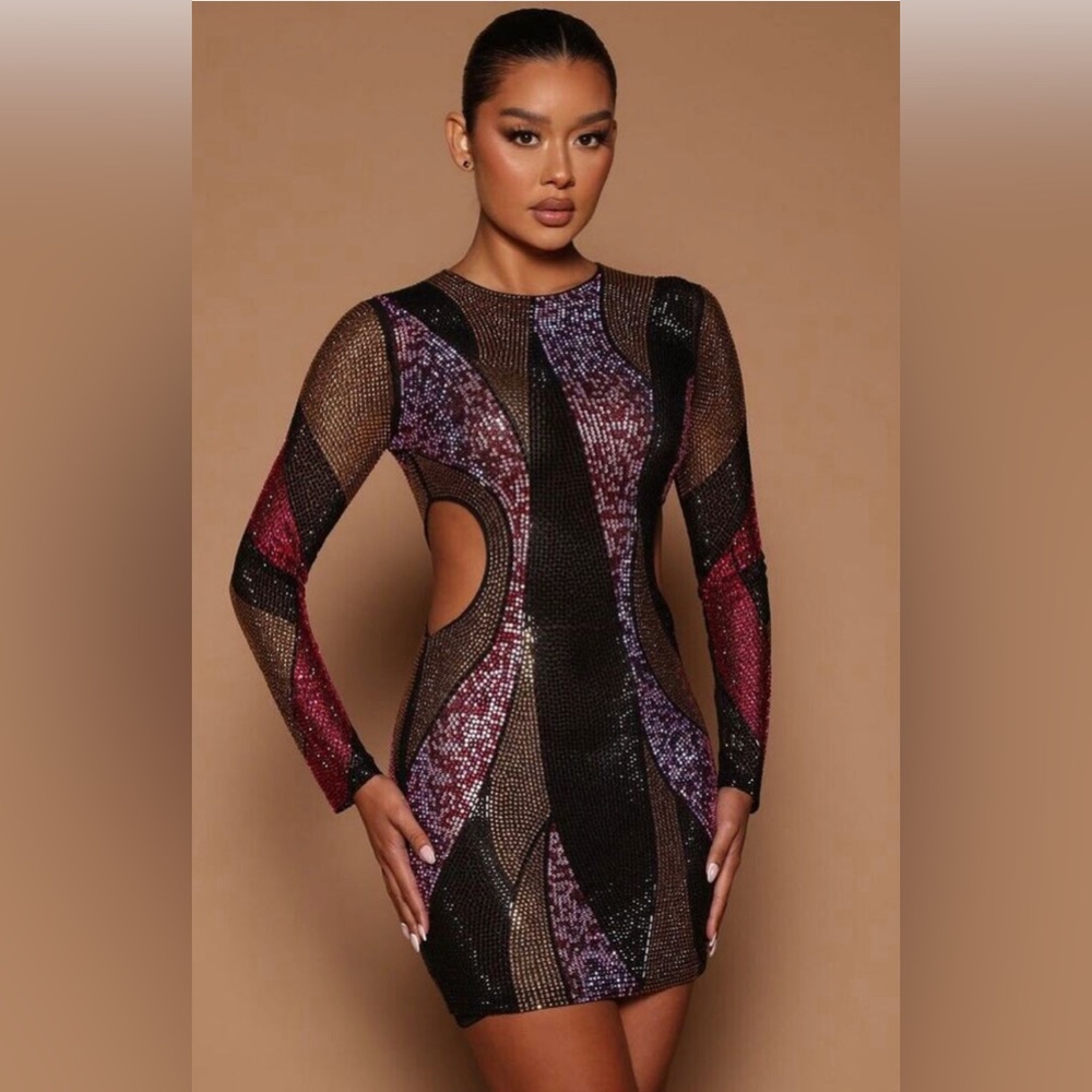 Fashion Nova Sofiya Embellished Dress